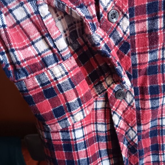 Vintage Women's Flannel Shirt Medium 1970's Plaid Spiegel All Cotton Country Top - Picture 5 of 10